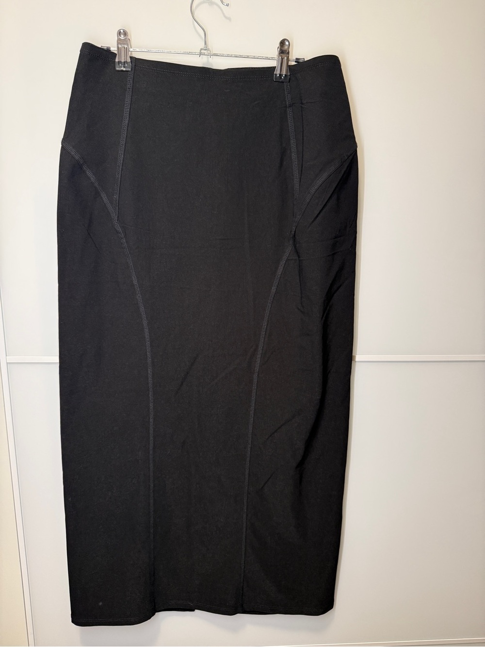 H&M Black Pencil Maxi Skirt with Panel Seams